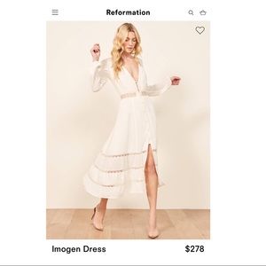 Reformation Imogen Dress Size 10!